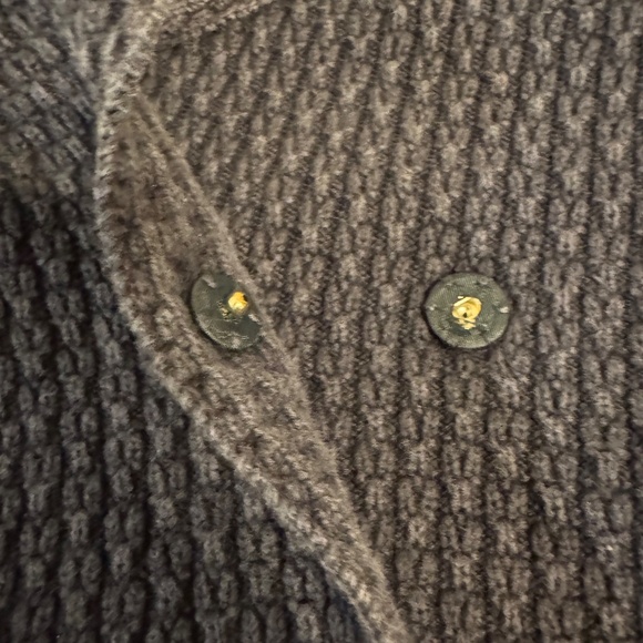 Talbots Woman 2X Navy Waffle Knit Snap-Front Cardigan Jacket - Picture 8 of 11